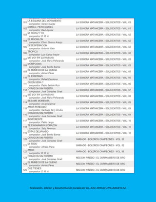 Realización, edición y documentación curada por Lic. JOSE ARNULFO VILLANUEVA M.
 