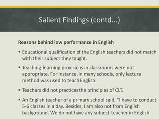 Causes behind Poor Performance in English of Bangladeshi Primary ...