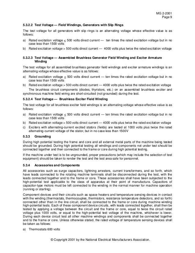 Nema standards publication mg 2 2001