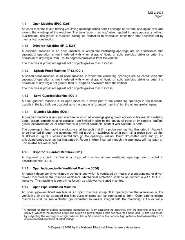 Nema standards publication mg 2 2001