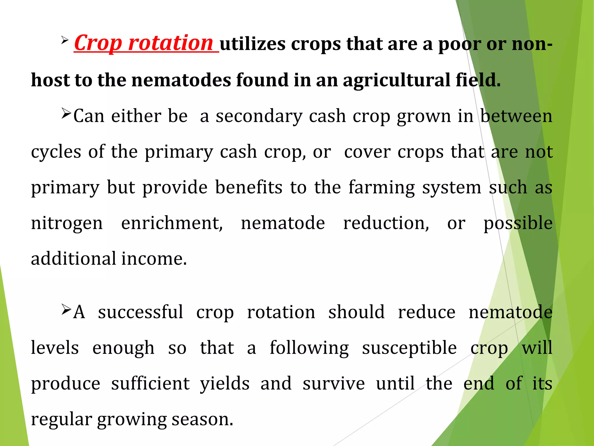 NEMA- 603 (Advances in Nematode Management) Topic: Nematode management