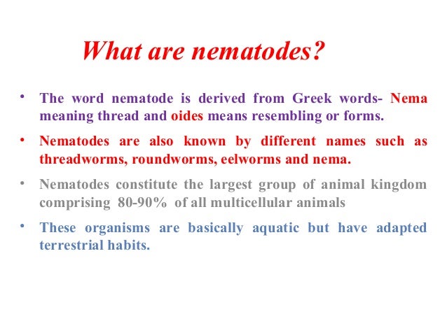 Nematodes and their Management