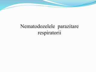 Nematodozelele parazitare
respiratorii
 
