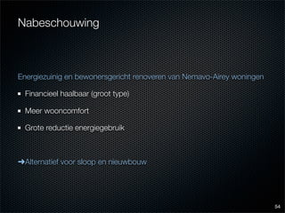 Eindcolloquium: energiezuinig en bewonersgericht renoveren van Nemavo-Airey woningen