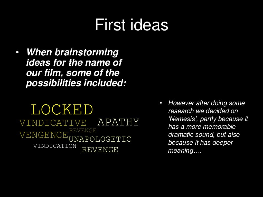 A2 film Nemesis meaning of name