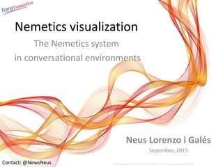 Nemetics visualization
The Nemetics system
in conversational environments
Contact: @NewsNeus
Neus Lorenzo i Galés
September, 2015
http://images.fineartamerica.com/images-medium-large-5/5-abstract-twisted-waves-aleksey-odintsov.jpg
 