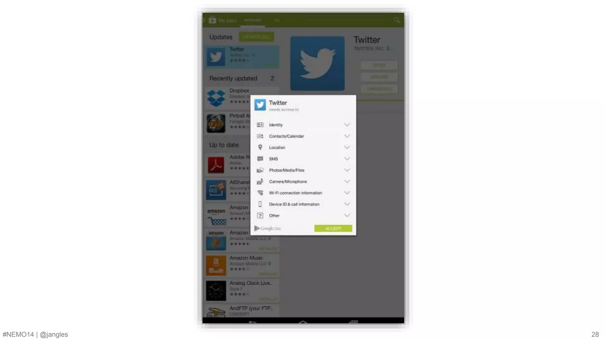 #NEMO14 | @jangles 28 
 