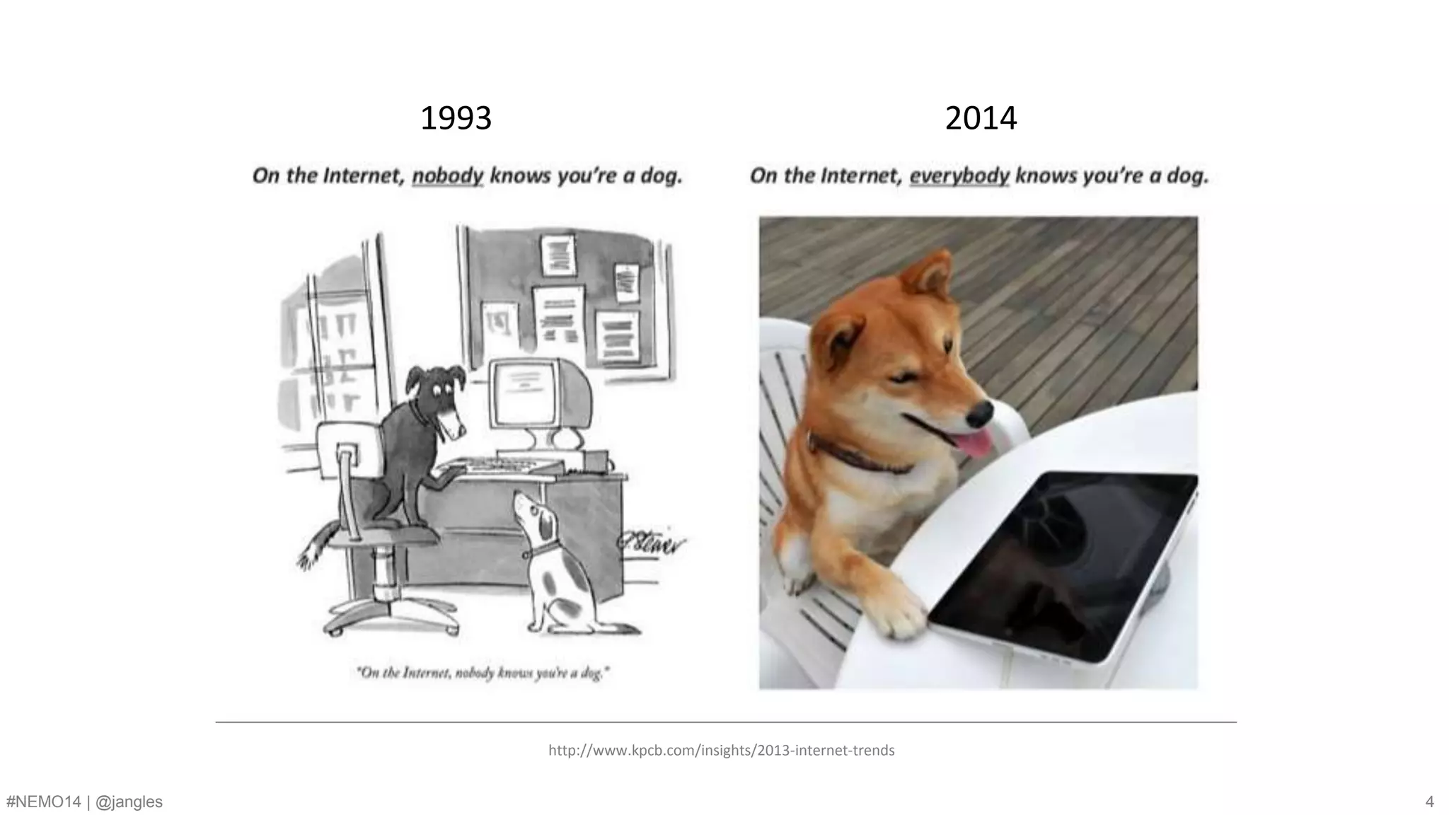 1993 2014 
http://www.kpcb.com/insights/2013-internet-trends 
#NEMO14 | @jangles 4 
 
