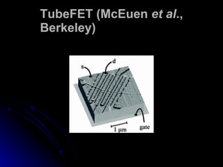 TubeFET (McEuen  et al ., Berkeley) 