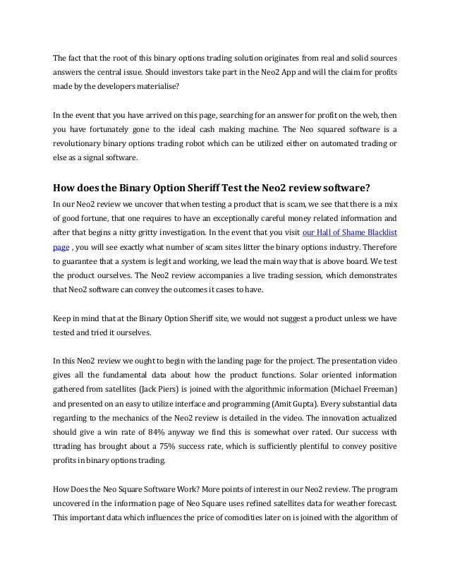 Neo2 binary options - Etfs trading in bitcoin - blogger.com neo2 binary options