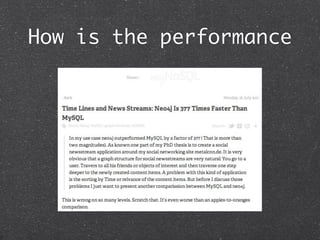 How is the performance
 