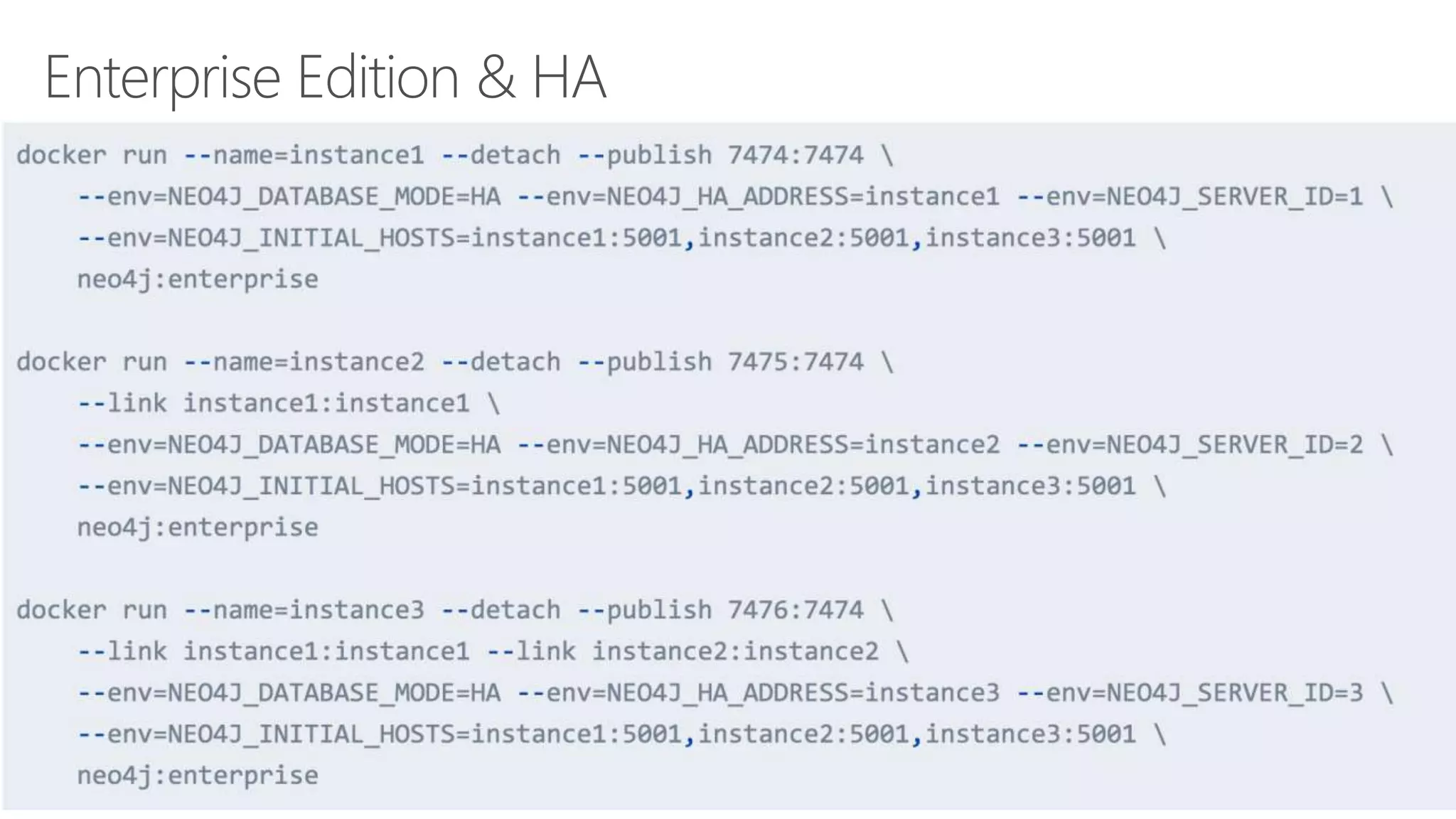 Enterprise Edition & HA
 