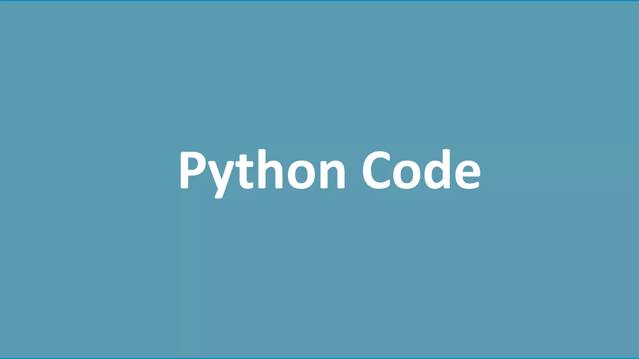 Python Code
 