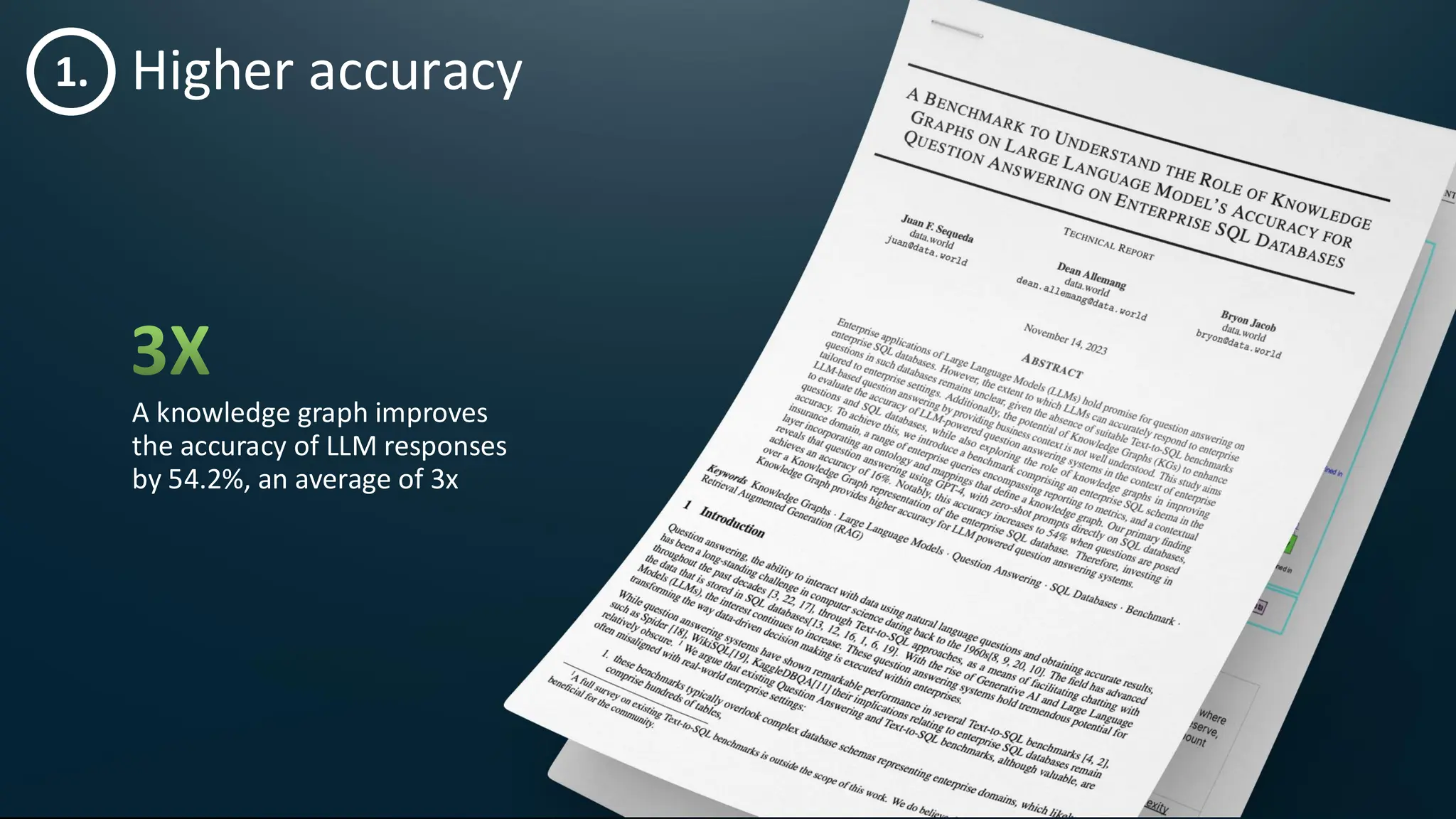 Neo4j Inc. All rights reserved 2024
Design in prg
3X
A knowledge graph improves
the accuracy of LLM responses
by 54.2%, an average of 3x
Higher accuracy
1.
 