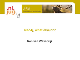 Neo4j, what else???


 Ron van Weverwijk
 