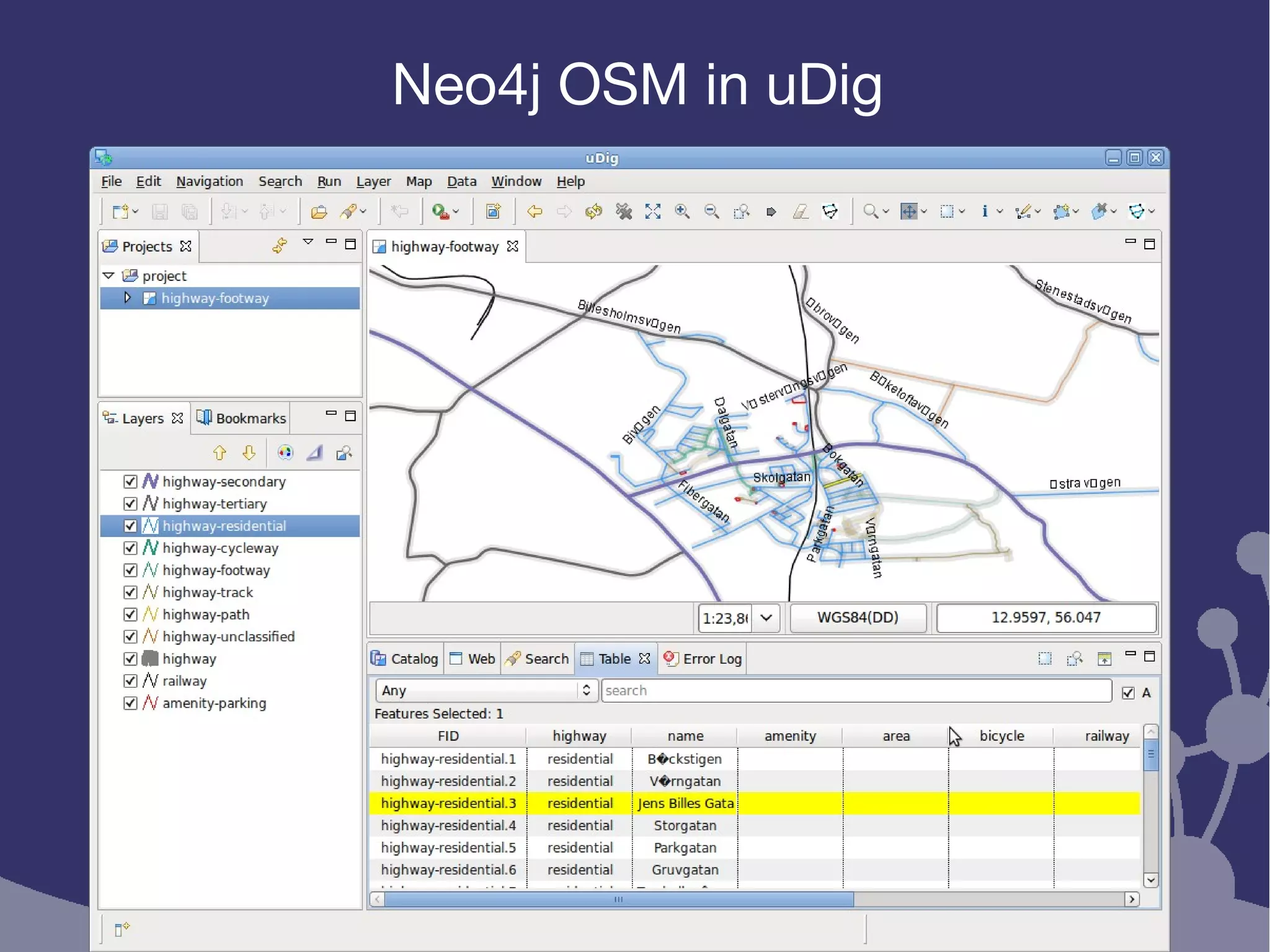 Neo4j OSM in uDig
 