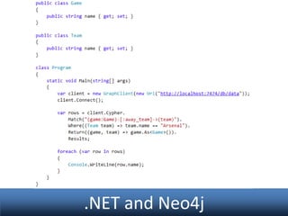 .NET and Neo4j

 