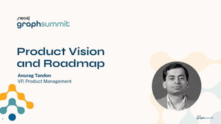 Neo4j Inc. All rights reserved 2023
Product Vision
and Roadmap
Anurag Tandon
VP, Product Management
1
 