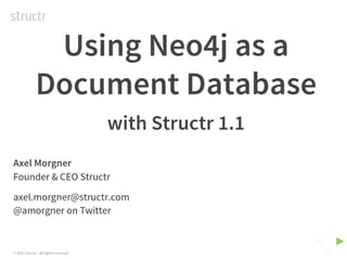 Neo4j as Document Database