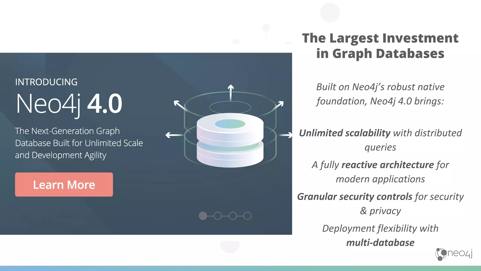 The Largest Investment
in Graph Databases
 
