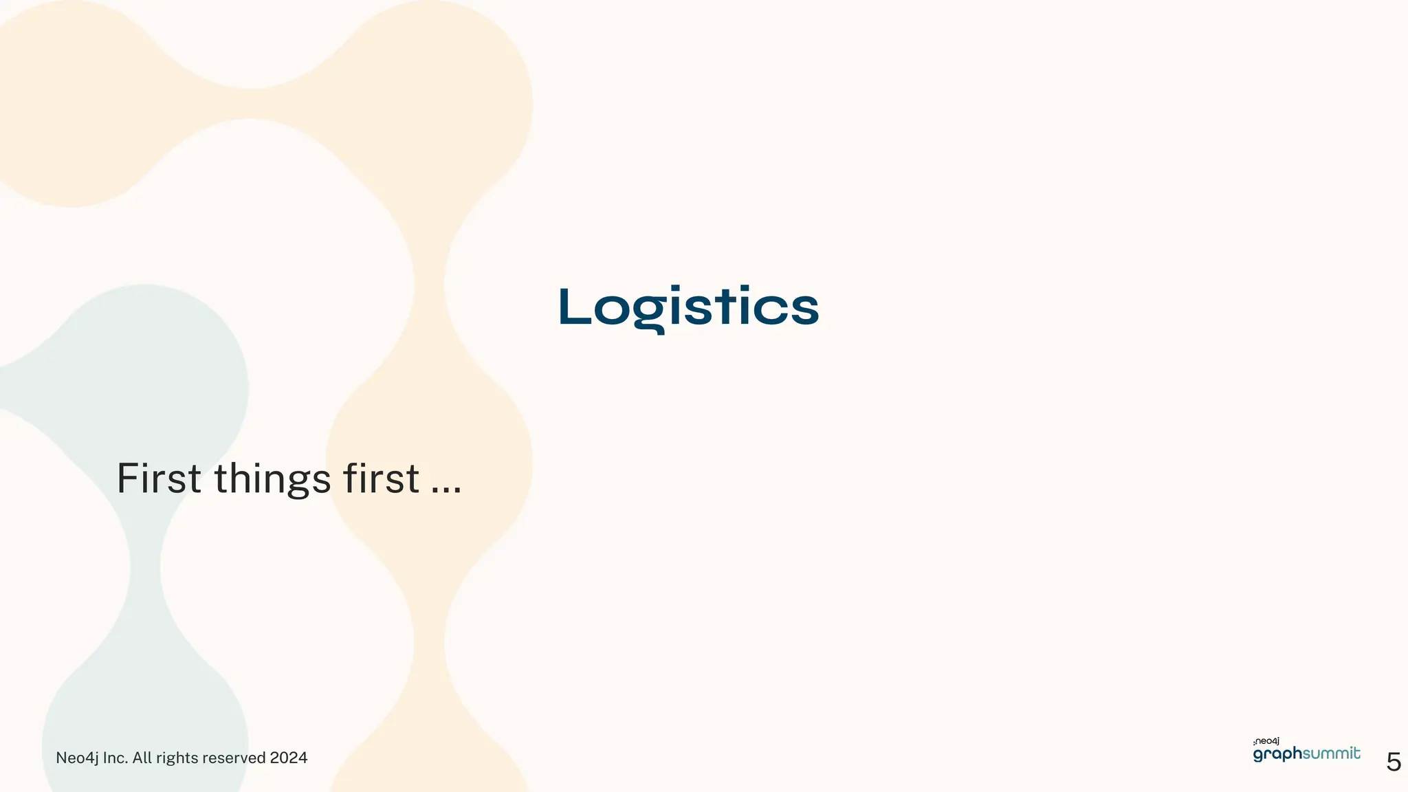 Neo4j Inc. All rights reserved 2024
5
Logistics
First things ﬁrst …
 