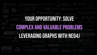 your opportunity: Solve
Complex And Valuable Problems
leveraging graphs With Neo4j
 