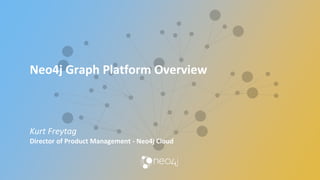 Neo4j Graph Platform Overview
Kurt Freytag
Director of Product Management - Neo4j Cloud
 