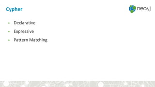 82
￼
• Declarative
• Expressive
• Pattern Matching
Cypher
 