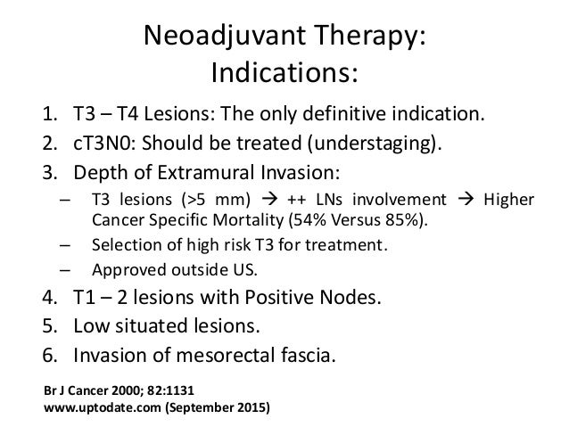 Neoadjuvant Therapy Of Rectal Cancer