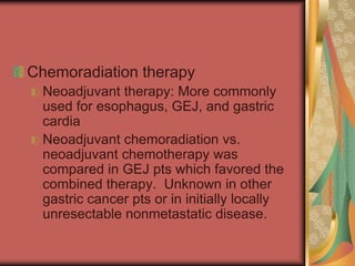Neoadjuvant treatment for esophageal and gastric cancer | PDF