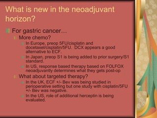 Neoadjuvant treatment for esophageal and gastric cancer | PDF