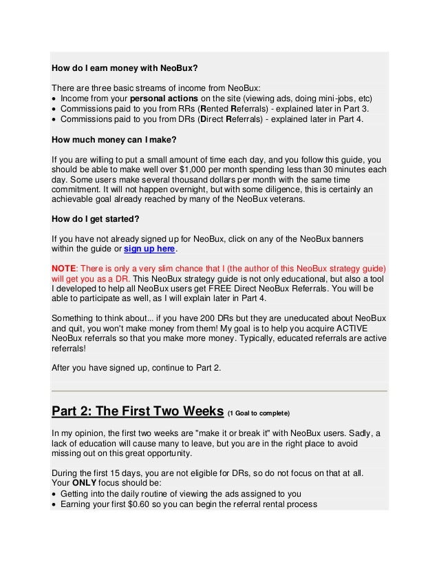 Neobux - 2 how do i earn money with neobux