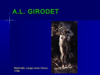 A.L. GIRODET




Madmslle. Lange como Venus.
1798
 