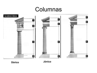 Columnas
Dórico Jónico
 