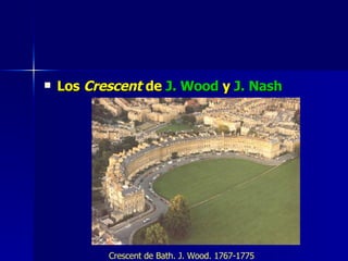 Los  Crescent  de  J. Wood  y  J. Nash Crescent de Bath. J. Wood. 1767-1775 