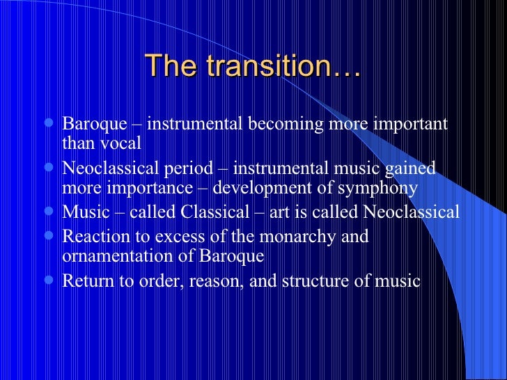 Neoclassical And Classical Period