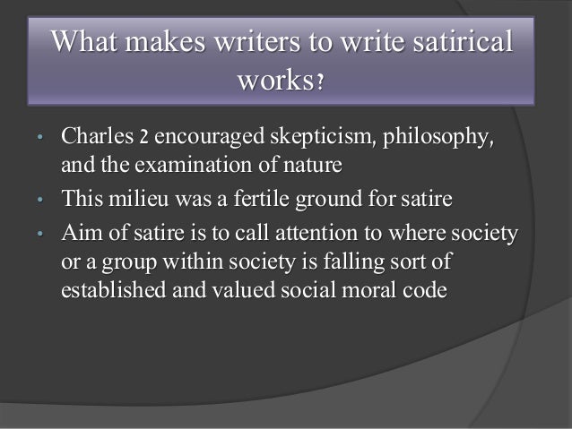 neoclassical age an age of satire satirical works