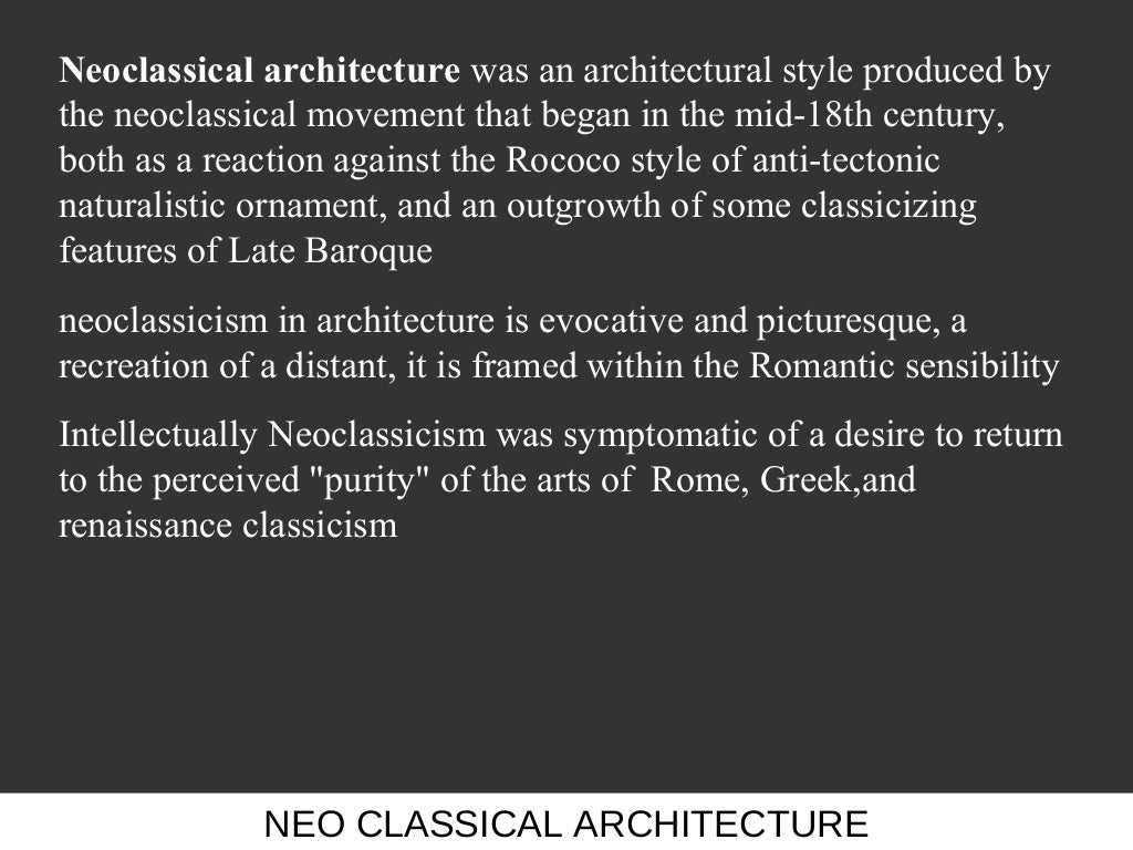 Neo classical architecture