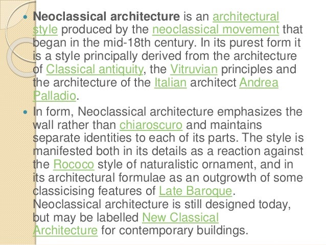 neoclassical architecture