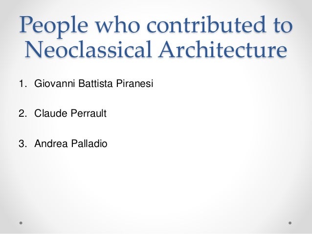 history neoclassical architecture