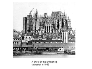 A photo of the unfinished
cathedral in 1856
 