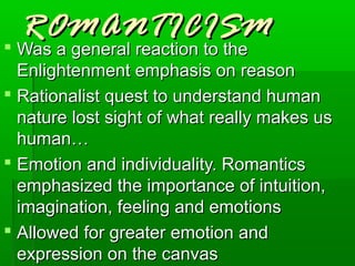 compare romanticism and realism