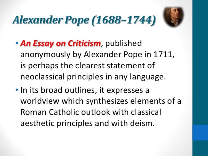 alexander pope essay on criticism full text Essay on criticism full text english poetry, full text university of pennsylvania, full text pope, alexander: the works (1736) vol i with. alexander pope essay on criticism full text Essay on criticism full text english poetry, full text university of pennsylvania, full text pope, alexander: the works (1736) vol i with.