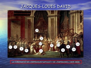 JACQUES-LOUIS DAVID LA CORONACIÓ DE L’EMPERADOR NAPOLEÓ I DE L’EMPERADRIU (1805-1808) 