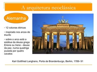 A arquitetura neoclássica 
Inglaterra 
John Soane, Banco de Inglaterra 
 