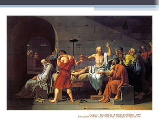 Jacques – Loius David -A Morte de Sócrates - 1787 Metropolitan Museum of Art – Nem York – Participou do Salão de 1787 