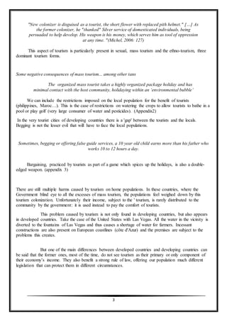 Neocolonialism new form of tourism | PDF