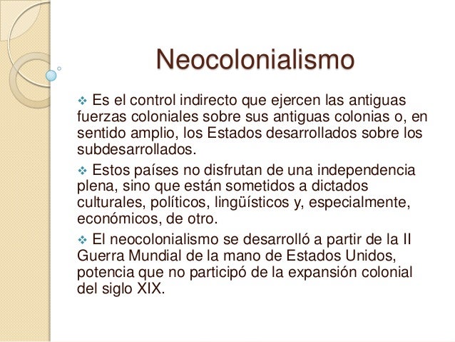 Neocolonialismo