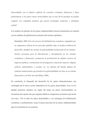 Neo colonialismo económico 