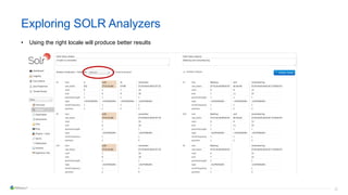38
Exploring SOLR Analyzers
• Using the right locale will produce better results
 